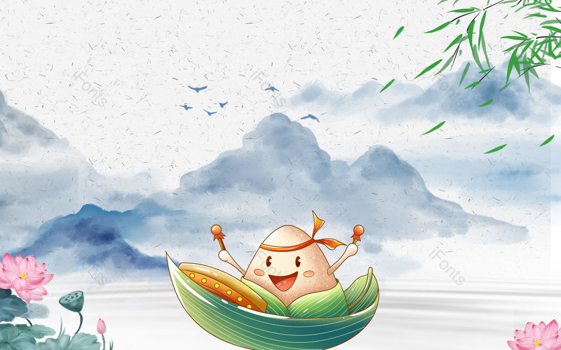 国潮中国风端午节展板设计素材模板,插画/手绘图,插画/手绘图库,插画/手绘图下载,插画/手绘